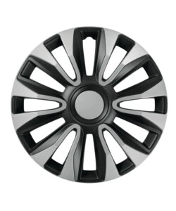 COPRICERCHI PER AUTO AVALONE SILVER & BLACK - Ø 13"  31620