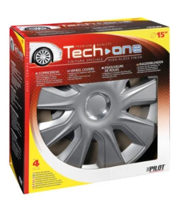 COPRICERCHI PER AUTO "STRATOS RC SILVER" - Ø 15" PILOT  31597
