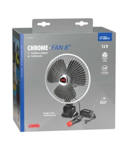 Ventilatore con ventosa per auto lampa "Chrome Fan" 16W