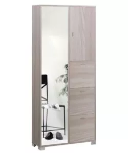 MOBILE 5 ANTE OLMO CON ANTE SPECCHIO NATURALE, 83X190X29 CM