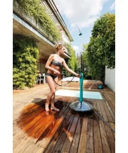 DOCCIA SOLARE SUNNY STYLE PREMIUM CON ACQUA CALDA DA ESTERNO - AZZURRA