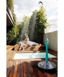DOCCIA SOLARE SUNNY STYLE PREMIUM CON ACQUA CALDA DA ESTERNO - AZZURRA