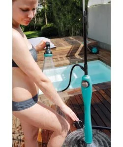 DOCCIA SOLARE SUNNY STYLE PREMIUM CON ACQUA CALDA DA ESTERNO - AZZURRA