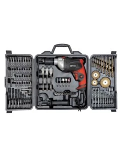 KIT VALIGETTA TRAPANO AVVITATORE A PERCUSSIONE ELETTRICO RIBIMEX "PRKIT92FP" 92 ACCESSORI 810 W