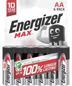 BATTERIE ALCALINE ENERGIZER "MAX" AA 6 PEZZI