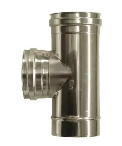 TUBO RACCORDO A T 90°, D 80 MM