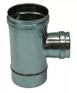 TUBO RACCORDO A TEE 100 RIDUZIONE 80, FEMMINA