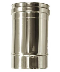 ELEMENTO DIRITTO 0,25 MT PARETE DOPPIA INOX, DN 130/180 MM