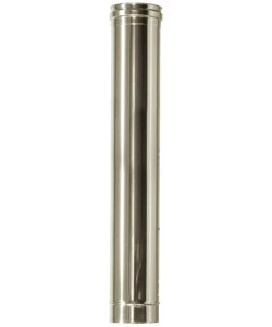 ELEMENTO DIRITTO 1 MT PARETE DOPPIA INOX, 100/150 MM