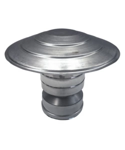 TERMINALE CAPPELLO CINESE ANTIVENTO PARETE DOPPIA INOX, DN 100/150