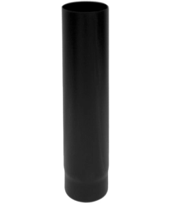 TUBO DIRITTO LEGNA NERO SMALTATO 1MT, 120 MM
