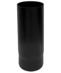 TUBO DIRITTO 0,5 MT LEGNA NERO SMALTATO, 150 MM