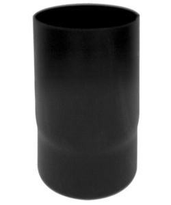 TUBO DIRITTO 0,25 MT LEGNA NERO SMALTATO, 150 MM