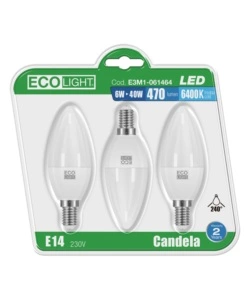 3 LAMPADINE LED - CANDELA
