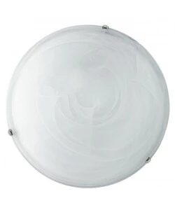 PLAFONIERA "DUNA" Ø 30 CM IN VETRO BIANCO, 1x60 W