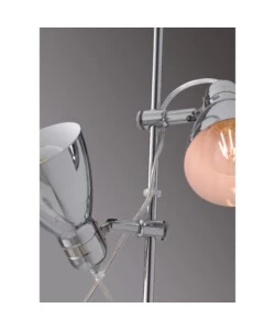 PIANTANA "LEMONDE" METALLO CROMATO CON PARALUMI ORIENTABILI, 40W
