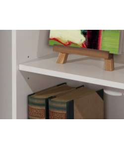 LIBRERIA CON 2 RIPIANI LAMINATO BIANCO, 60X75X30 CM