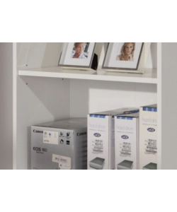 LIBRERIA 4 RIPIANI LAMINATO BIANCO, 60X145X30 CM