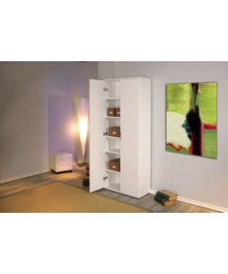 ARMADIO BIANCO CON 2 ANTE, 70X189X34 CM