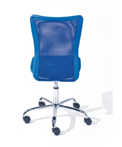 SEDIA UFFICIO IN TESSUTO CON RUOTE, BLU