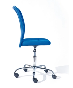 SEDIA UFFICIO IN TESSUTO CON RUOTE, BLU
