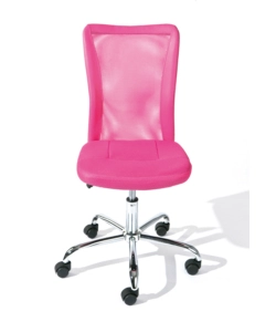 SEDIA UFFICIO IN TESSUTO CON RUOTE, FUXIA