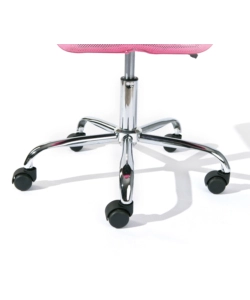 SEDIA UFFICIO IN TESSUTO CON RUOTE, FUXIA
