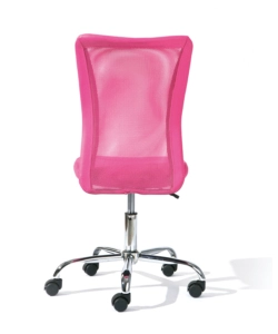 SEDIA UFFICIO IN TESSUTO CON RUOTE, FUXIA