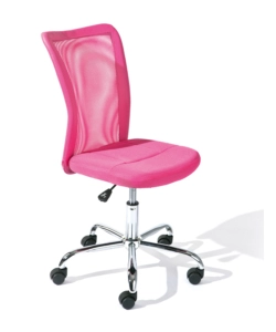 SEDIA UFFICIO IN TESSUTO CON RUOTE, FUXIA