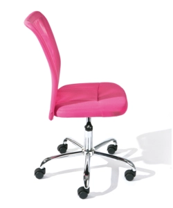 SEDIA UFFICIO IN TESSUTO CON RUOTE, FUXIA