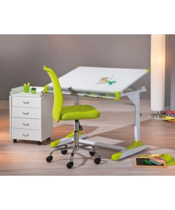 SEDIA UFFICIO IN TESSUTO CON RUOTE, VERDE