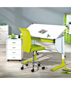 SEDIA UFFICIO IN TESSUTO CON RUOTE, VERDE