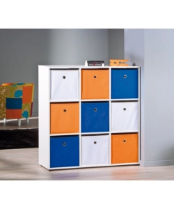 LIBRERIA "CABOTO" CON 9 SCOMPARTI, 104,5X109X33 CM
