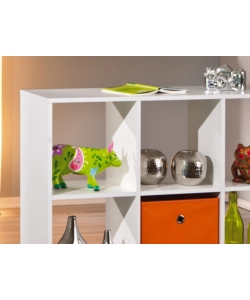 LIBRERIA "CABOTO" CON 9 SCOMPARTI, 104,5X109X33 CM
