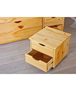 LETTO MATRIMONIALE IN LEGNO CON CONTENITORI E COMODINI ESTRAIBILI 166X209X47,5 CM
