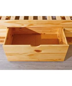 LETTO MATRIMONIALE IN LEGNO CON CONTENITORI E COMODINI ESTRAIBILI 166X209X47,5 CM