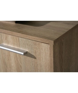 CREDENZA BUFFET 6 ANTE FINITURA ROVERE E BIANCO, 77X30X115 CM