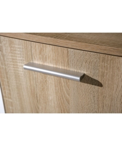 CREDENZA BUFFET 6 ANTE FINITURA ROVERE E BIANCO, 77X30X115 CM