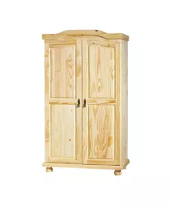 ARMADIO 2 ANTE BATTENTI IN PINO MASSELLO, 104x56x180H CM