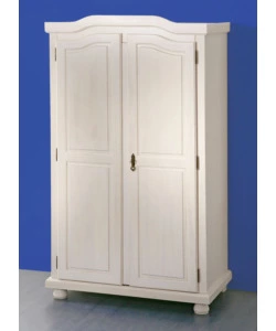 ARMADIO 2 ANTE PINO MASSELLO BIANCO, 104x56x180 CM