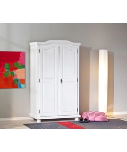 ARMADIO 2 ANTE PINO MASSELLO BIANCO, 104x56x180 CM