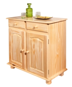 BUFFET 2 ANTE+ 2 CASSETTI IN PINO MASSELLO, 88X87X43 CM