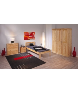 ARMADIO 3 ANTE IN LEGNO MASSELLO, 140X55X190 CM