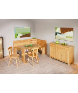 SET GIROPANCA CON CONTENITORE IN PINO MASSELLO, 124/164X49X86 CM