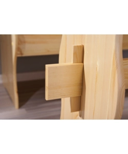 SET GIROPANCA CON CONTENITORE IN PINO MASSELLO, 124/164X49X86 CM