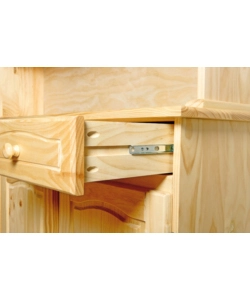 CREDENZA 2 ANTE + 3 CASSETTI IN PINO MASSELLO FINITURA NATURALE.