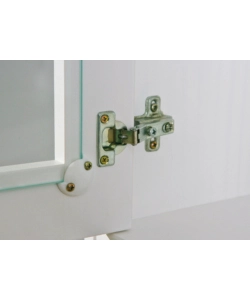 CREDENZA CON 2 ANTE E 2CASSETTI IN PINO MASSELLO VERNICIATO BIANCO - DIM. 90x45x181H.