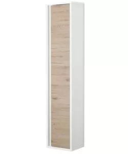 COLONNA PENSILE SOSPESA"FABULA" BIANCO E ROVERE, 30X24X150 CM