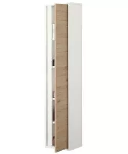 COLONNA PENSILE SOSPESA"FABULA" BIANCO E ROVERE, 30X24X150 CM