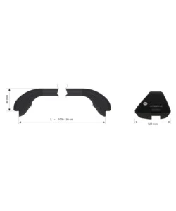 COPPIA BARRE PORTATUTTO SNAP STEEL TELESCOPICHE IN ACCIAIO - L - 100÷136 CM  N15016